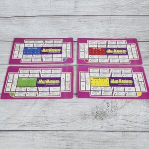 Milton Bradley 1989 Mall Madness Replacement Game Parts Score Trackers Cards